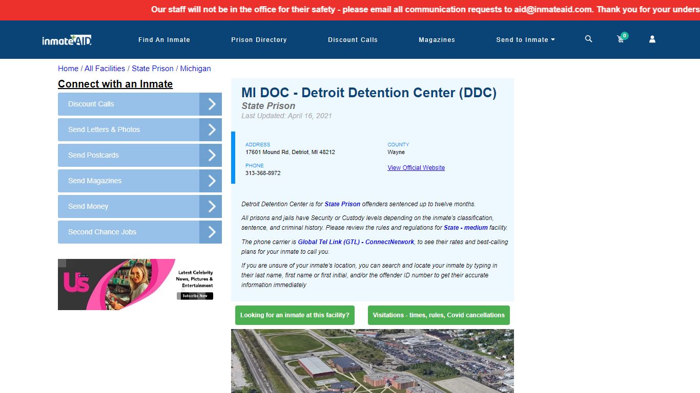 MI DOC - Detroit Detention Center (DDC) & Inmate Search ...